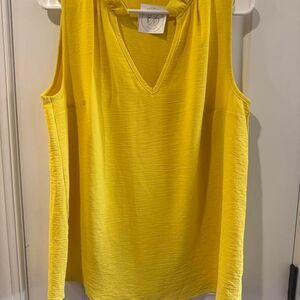 BNWT Pixi & Ivy Women's Yellow Tank Blouse L Large